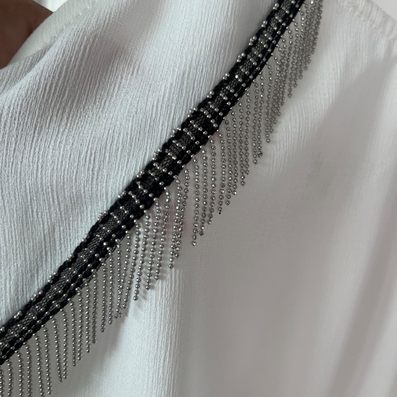 Seek The Label White Beaded Fringe Cami Top – Size M - Picture 3 of 8